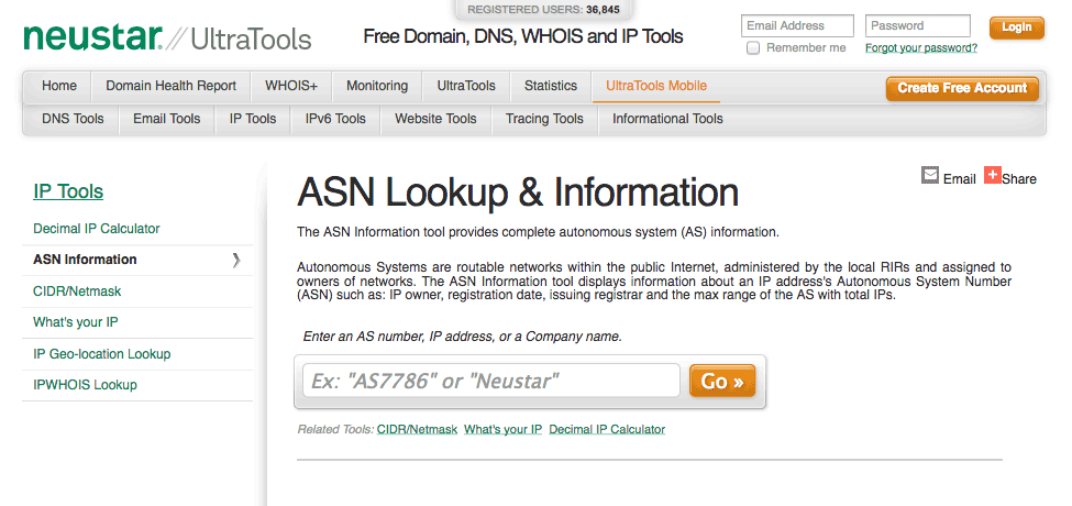 ASN Lookup Tool