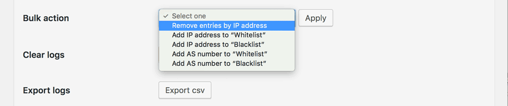 Remove entries by IP address