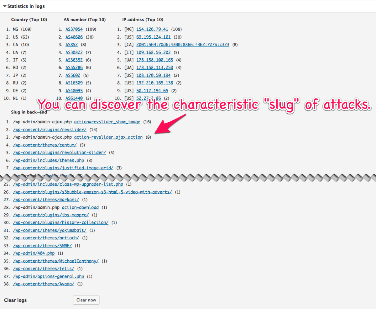 Statistics in logs