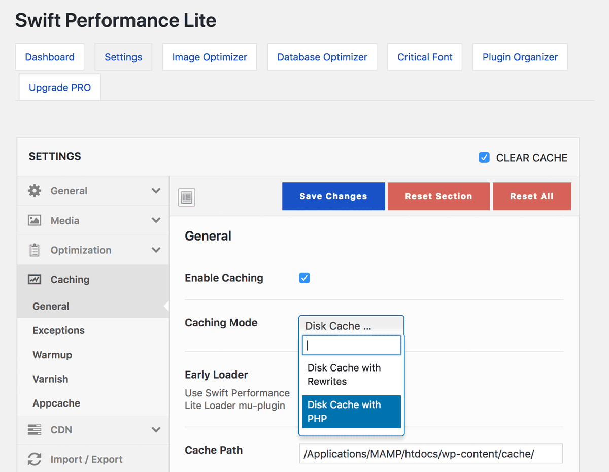 Swift Performance Lite - Caching Mode