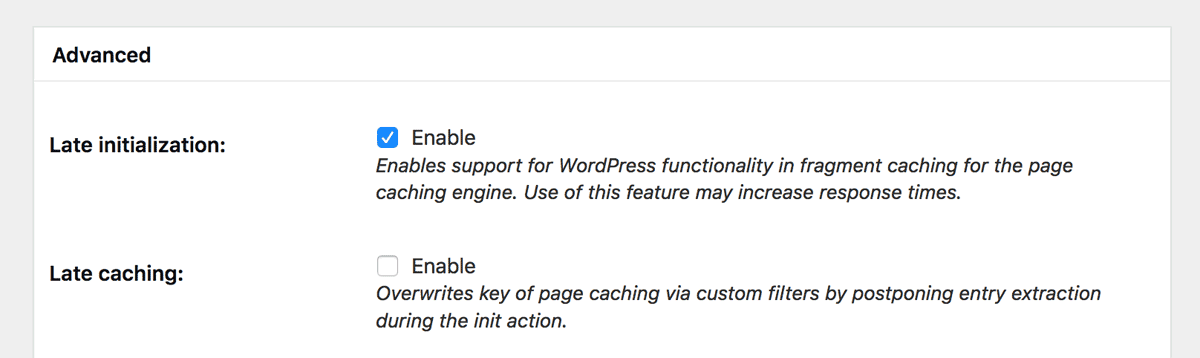 W3 Total Cache - Late Initialization