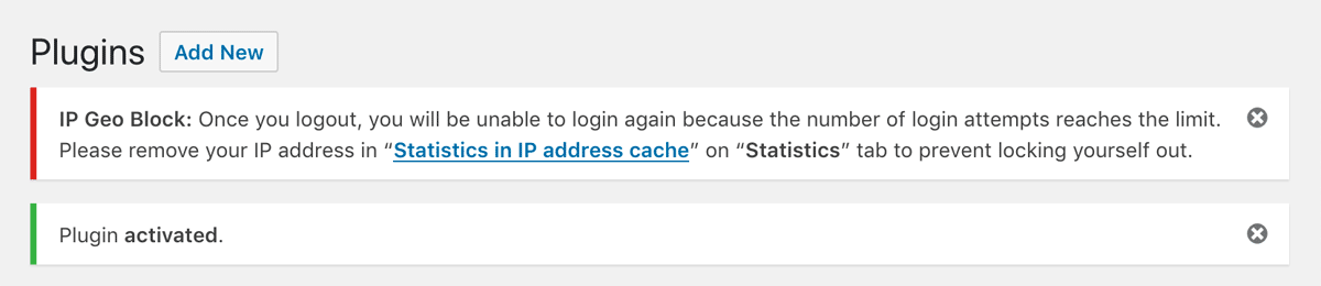 Once you logout...Statistics in IP address cache