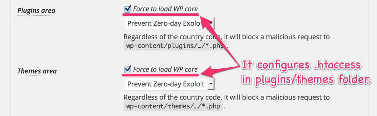 Force to load WP core by .htaccess